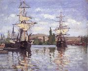 Claude Monet, Ships Riding on the Seine at Rouen